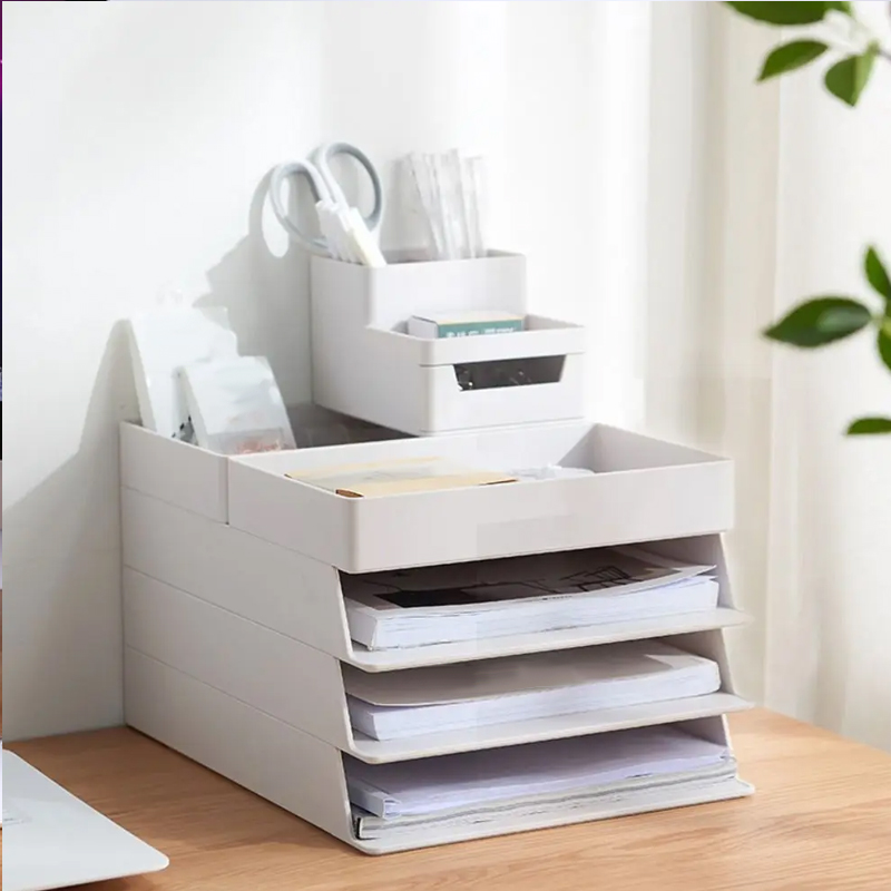 Desktop Storage Box A4 File Storage Tray Fashionab...