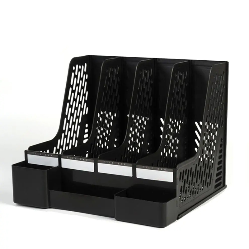 Desktop Organizer File Rack Simple File Organizer Minimalism File Shelves Plastic Multi-layer A4 File Tray Storage Rack