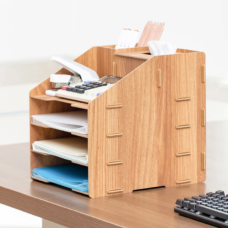 Office Desk Organizer Shelf Multi Layer A4 File Ra...