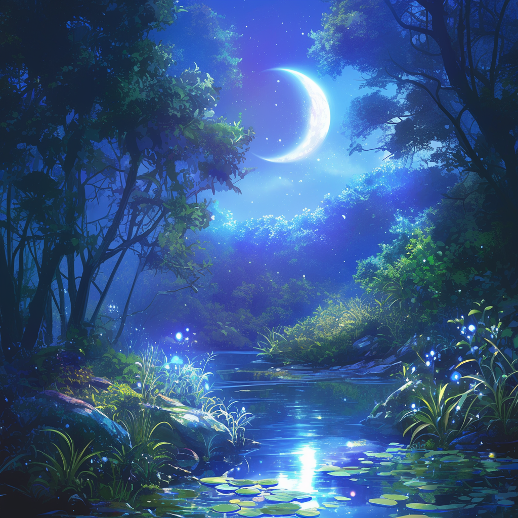 By the moonlit river