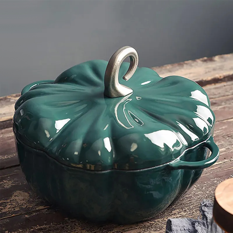 Pumpkin Enamel Stew Pot Kitchen Cooking Utensils Non-Stick Food Soup Casserole