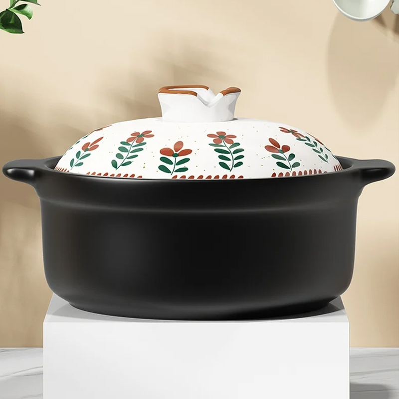 Ceramic Casserole Resistant To Gas Stoves And Open Flames Without Cracking