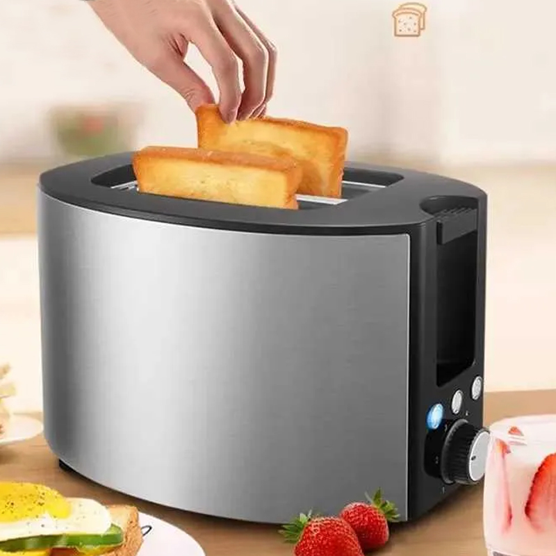 Bread rs Stainless Steel Bread Toaster Sand Waffle Bake Oven Multifunctional Breakfast r With Widened Bake Slot With Crumb Tray