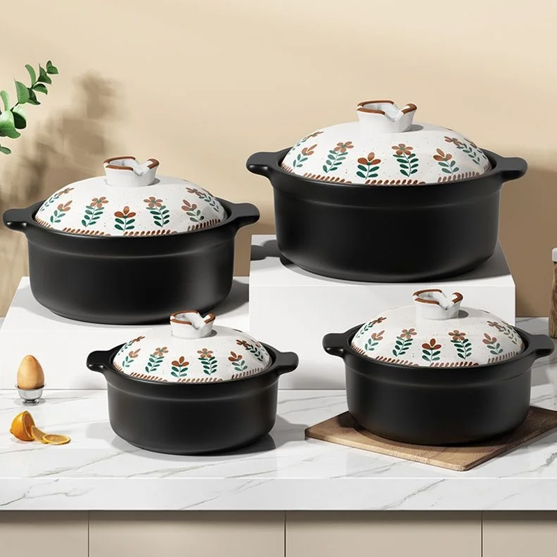 Ceramic Casserole Resistant To Gas Stoves And Open Flames Without Cracking