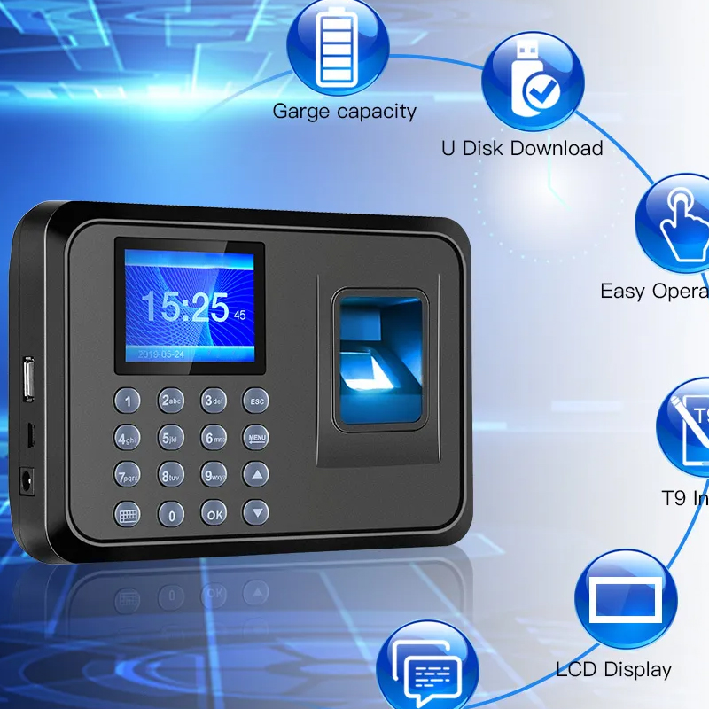 Recognition System Fingerprint Attendance Machine Intelligent Biometric Time Clock Recorder Device Employee