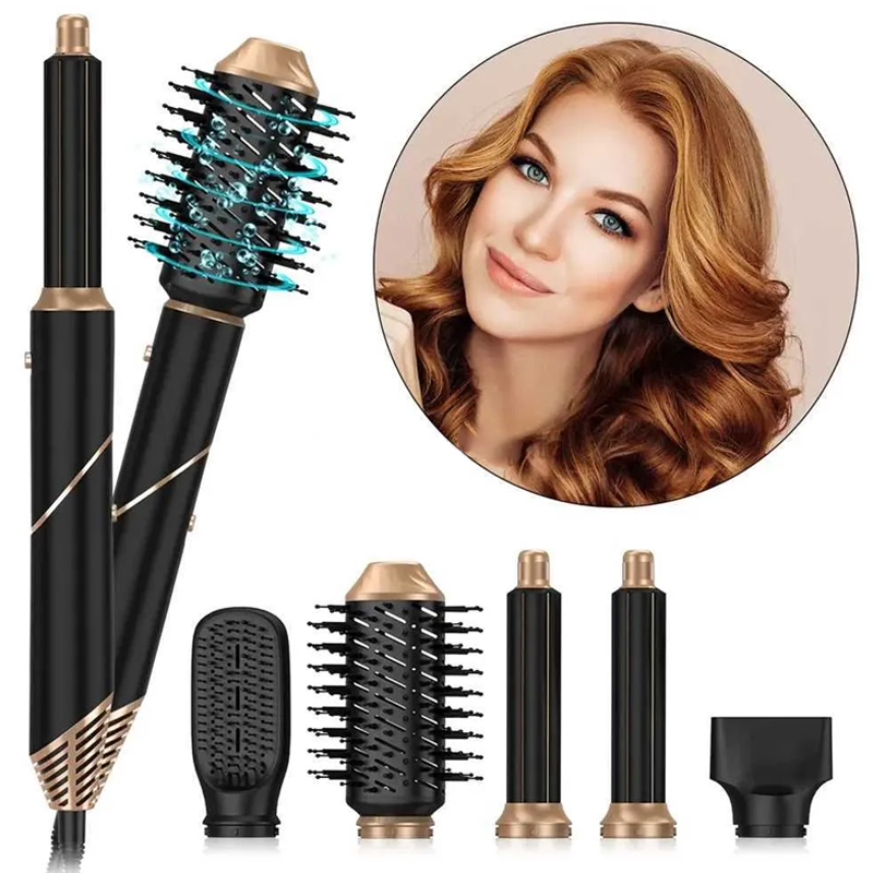 Hair Dryer High Speed 5 In 1 Hair Dryer Brush Automatic Curling Iron Foldable Curling Iron And Hair Straightener Negative Ion Hair Style Hot Air Comb