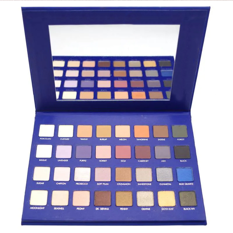 Professional Glitter Blue Palette 32 Colors Nude Eyeshadow Palette Makeup Set Cosmetics