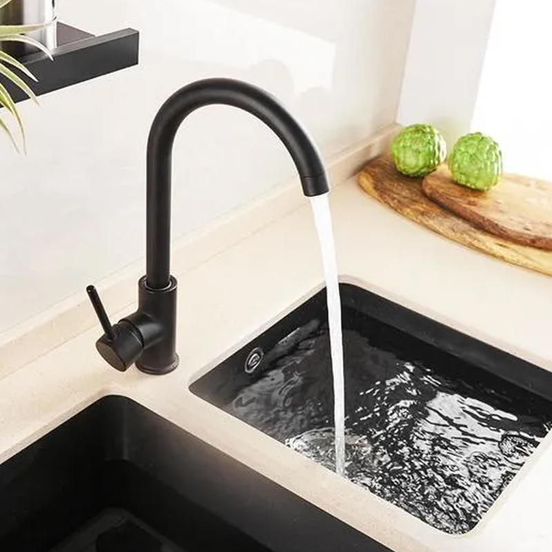 Hot and Cold Swivel Copper Kitchen Sink Faucet wit...