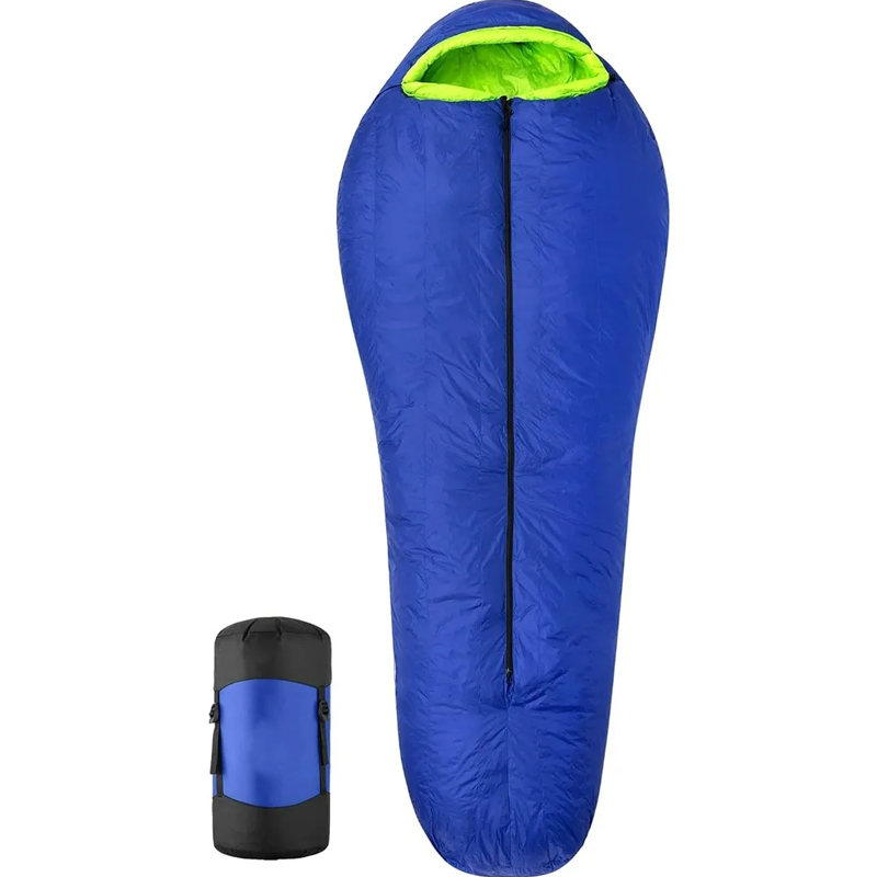 Ultralight Goose Down Sleeping Bag for Use in Hiking and Camping Hammock.