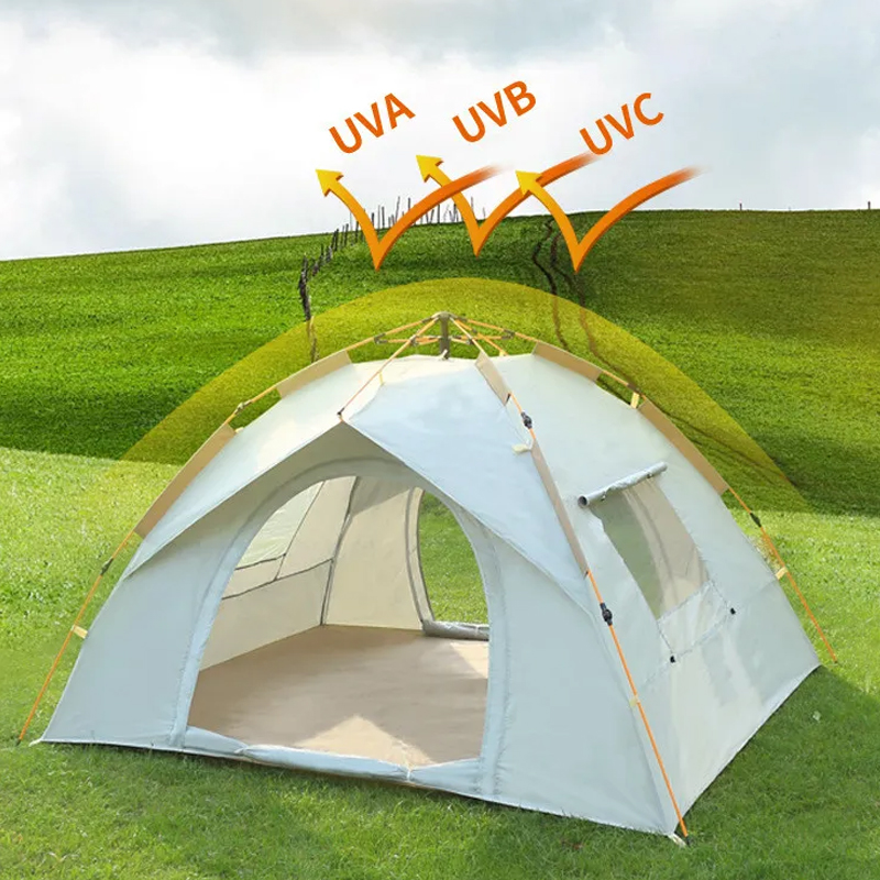 Lightweight Outdoor Backpacking Tent for 3 - 4 Persons, with a Rain Fly, Suitable for Family Camping, Hiking, Beach and Fishing.