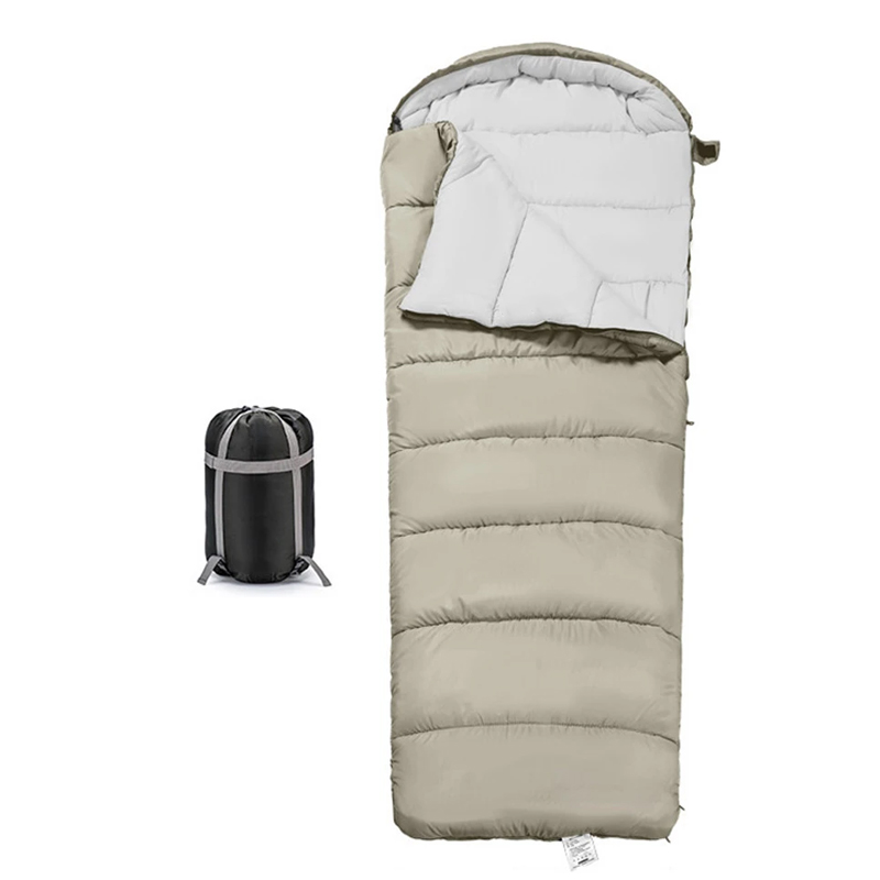 Adult Sleeping Bag for Cold Weather, with a Temperature Range of 12°C - -18°C, Hooded and Splash Proof for Camping.