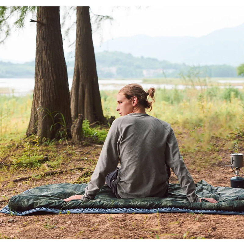 Camouflage Camping Sleeping Bag, Waterproof, Ultra-Light and with a Spliced Double Quilt, a Hiking Sleeping Bag.