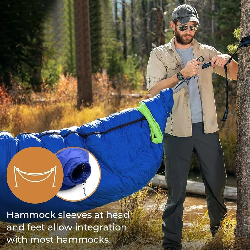 Ultralight Goose Down Sleeping Bag for Use in Hiki...