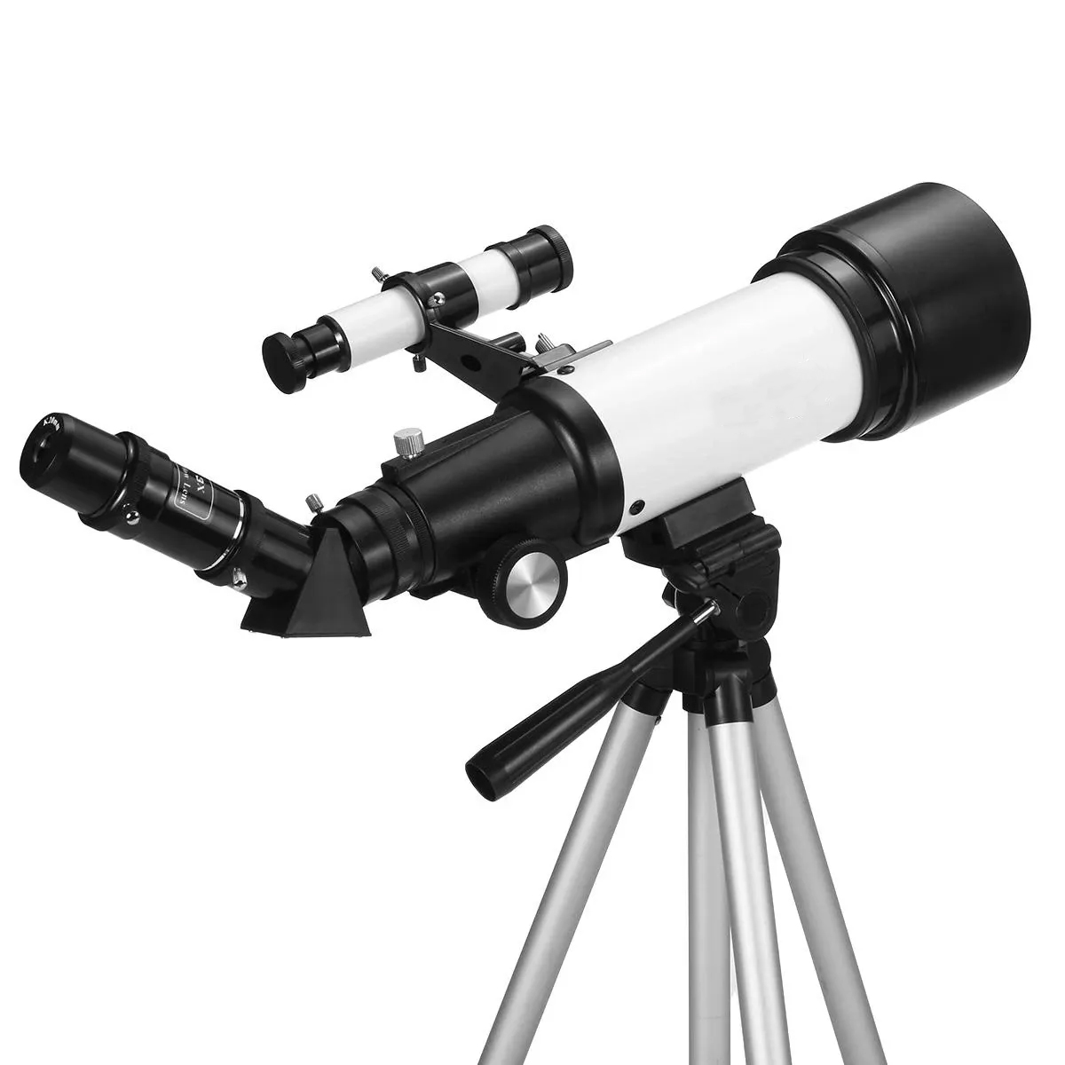 Portable Travel Telescope for Observing Planets, an Astronomical Refractor Telescope with a Tripod and a Finder Scope.