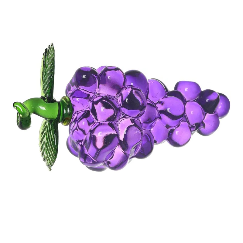 Purple Grape Tabletop Fruit Decoration: Crystal Ar...