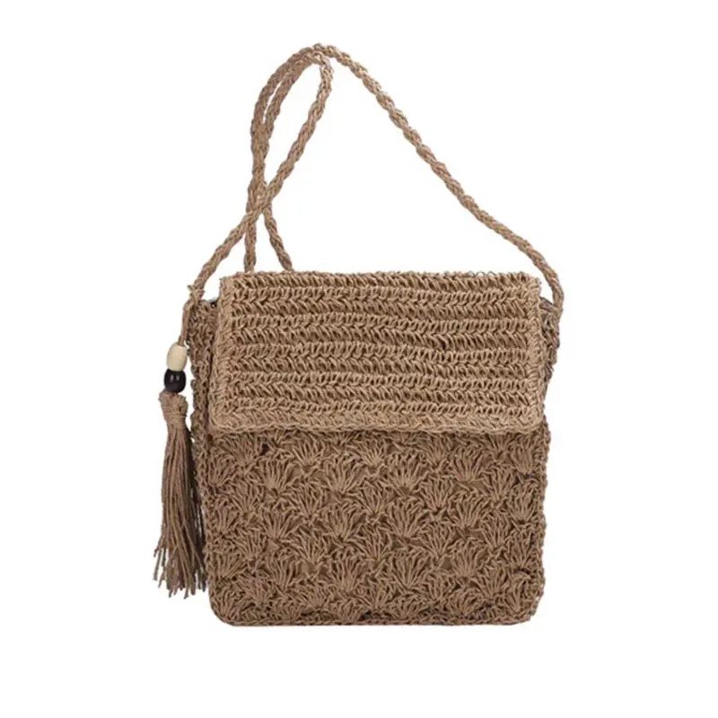 Summer Beach Bag: Handwoven with Tassels, Ideal for Casual Outings