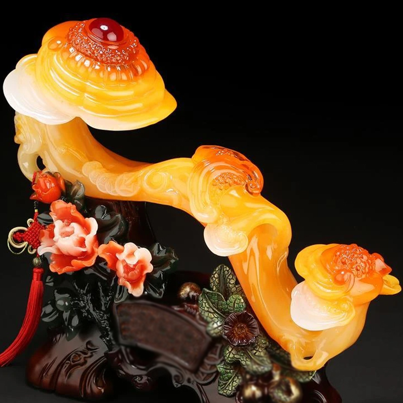 Resin Imitation Jade Ruyi: Creative Home Decor for Desk, TV Cabinet, and More