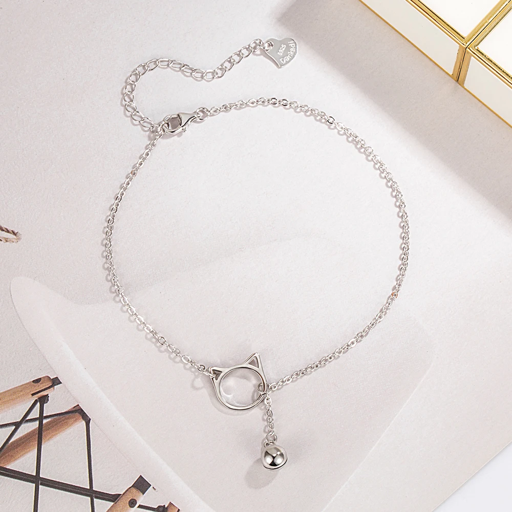 thumbnail image 2 of Women's 925 Silver Plated Bell Anklet – Boho Beach Foot Chain, Shinny Gift 2 of 6