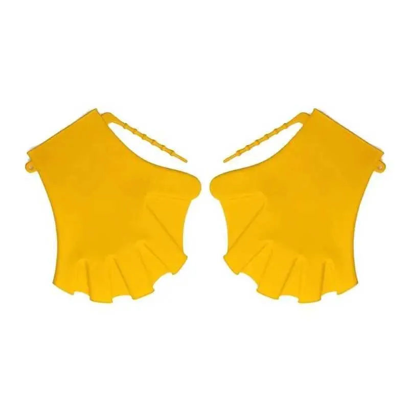 2 Pairs of Hand Swimming Fins, Which are Aquatic Gloves with Finger Webbing, Commonly Referred to as Aquatic Gloves.