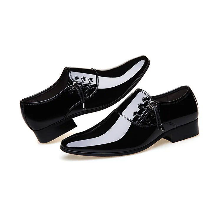 Classic Patent Leather Shoes for Men Business Men's Dress Shoes Fashion Elegant Oxfords Shoes Men's Wedding Party Shoe