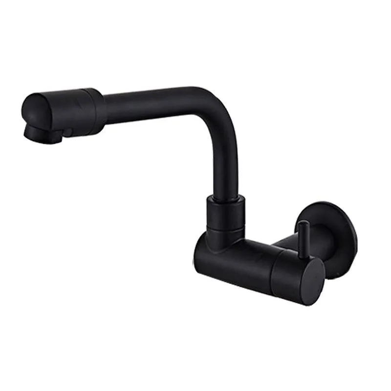 Kitchen Faucet 360 Degree Swivel Black Wall Mounte...