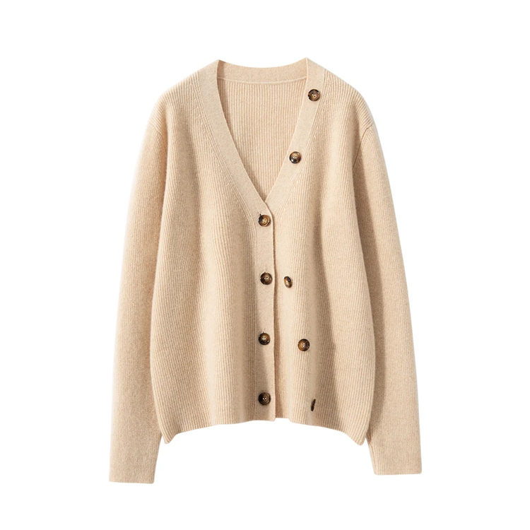 Chic 100% Goat Cashmere Women Button ...