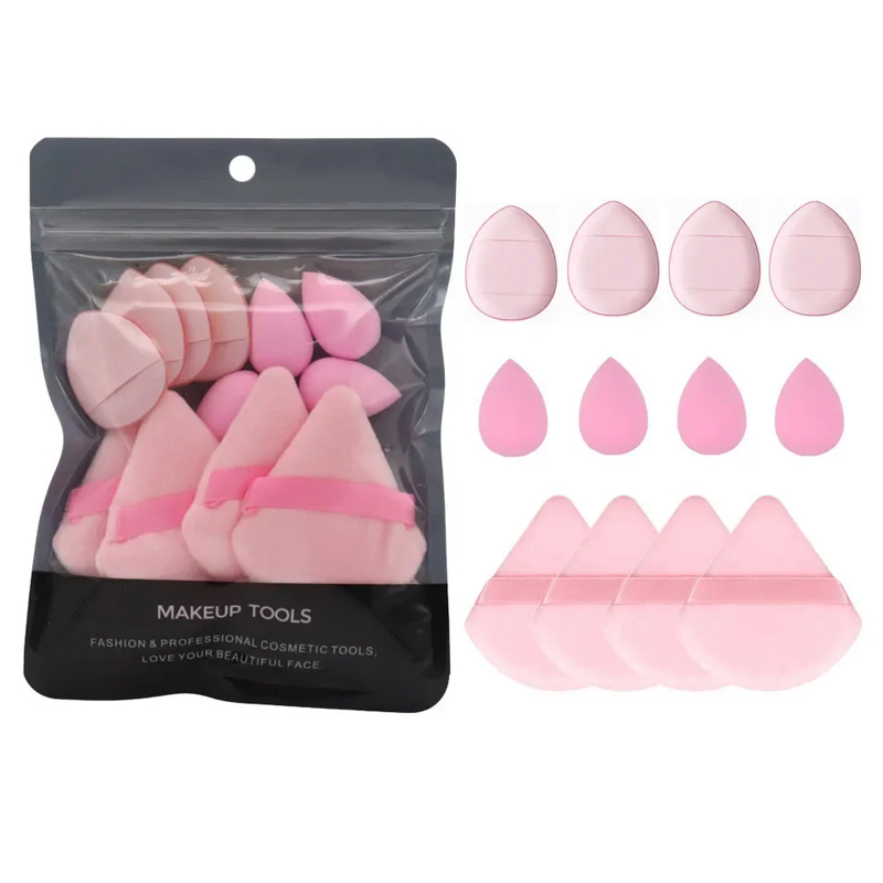 12pcs Makeup Sponge Blender Beauty Egg Makeup Puff Soft Foundation Sponge Puff