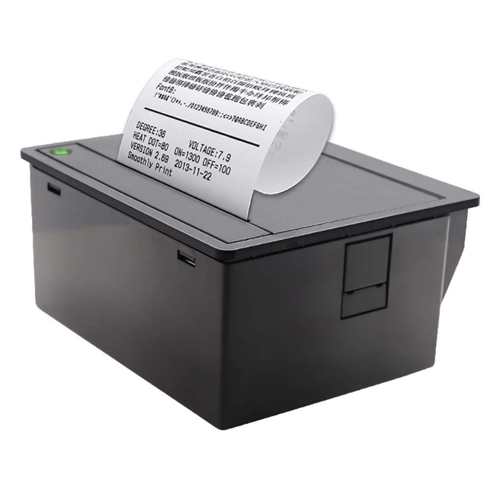 80mm Embedded Thermal Printer Module w/ TTL+RS232+USB Printer Support ESC/POS Command 72mm Width 180mm/s Speed Auto Paper