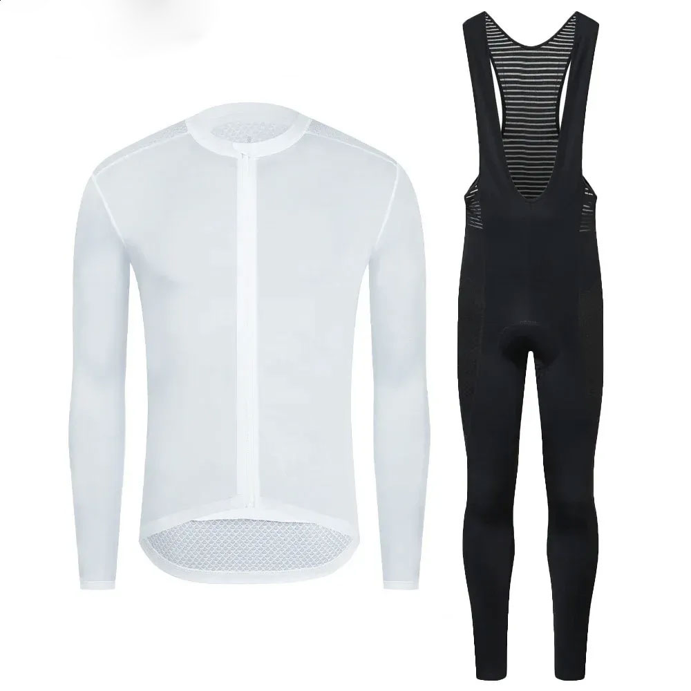 Men’s Long-Sleeve Cycling Kit Long Bib Pants for Road and Mountain Biking