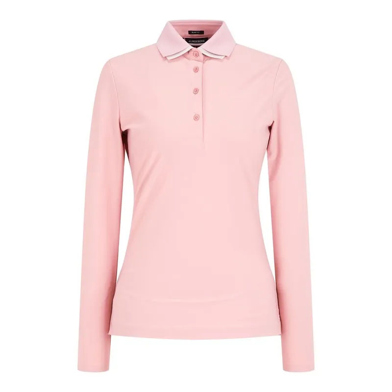 Stretch Fabric Golf Shirt for Women Long Sleeve Classic Sportswear