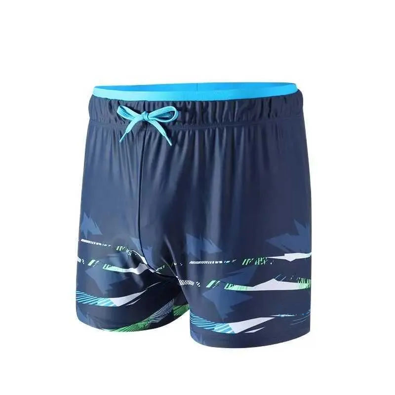 Men's Loose Fit Boxer-Style Swim Trunks Summer Beach Shorts for Swimming