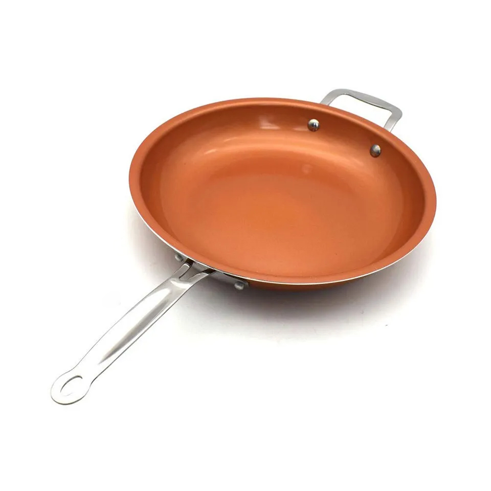 Non-stick Copper Frying Pan Kitchen Skillet ...