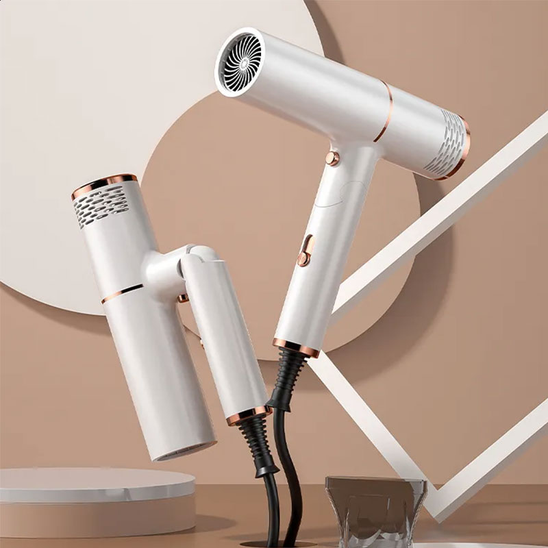 High-Power Foldable Hair Dryer for Home, Hotel, or Dormitory Blue Light Silent Hair Care Device