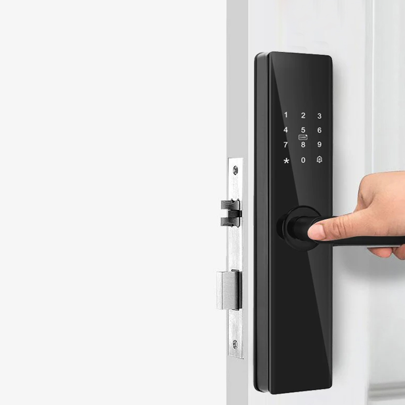 Smart Front Door Lock Tuya App Biometric Fingerprint Electronic Lock Supports 9 Languages