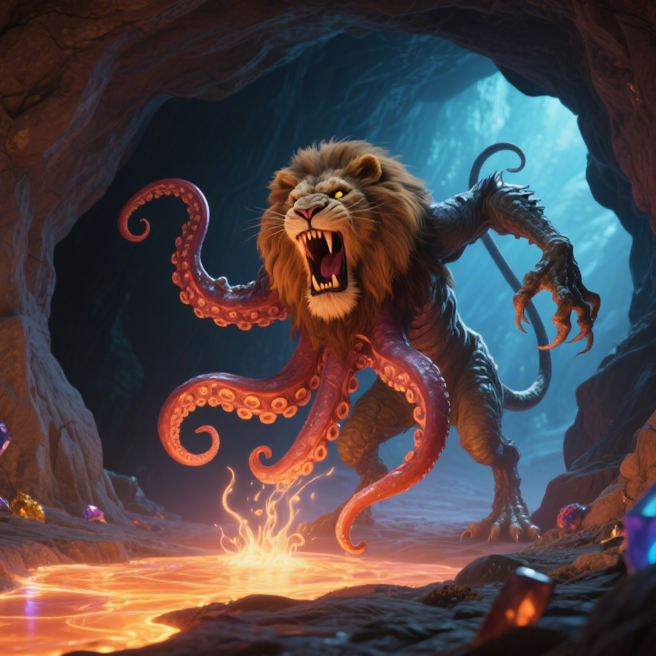 Octopus Lion Monster