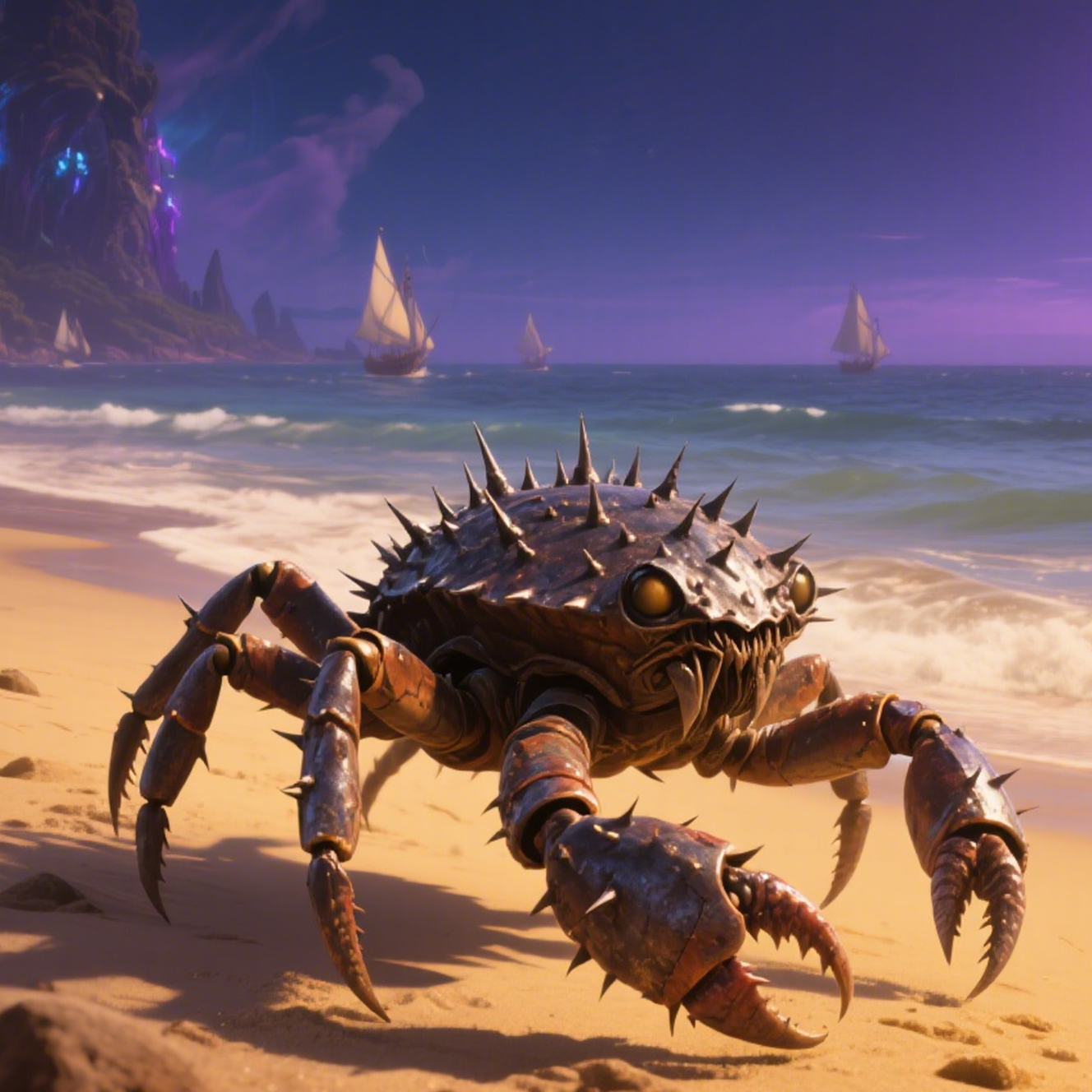 Shooting Spike Crab