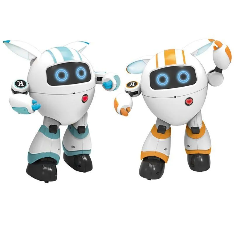 Interactive English Learning Robot Toy With LED Lights And Dancing Function