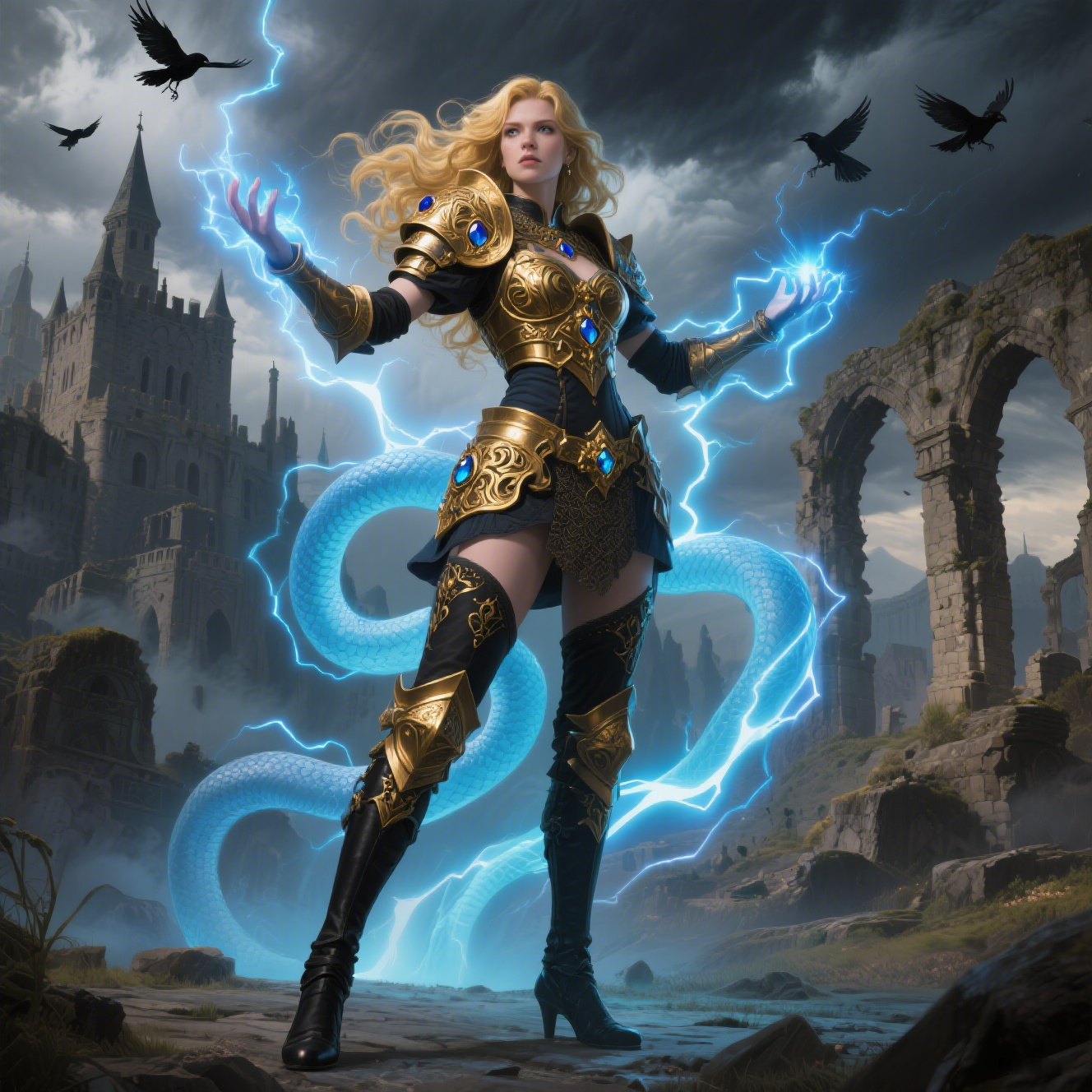 Electric Dragon Female Warrior