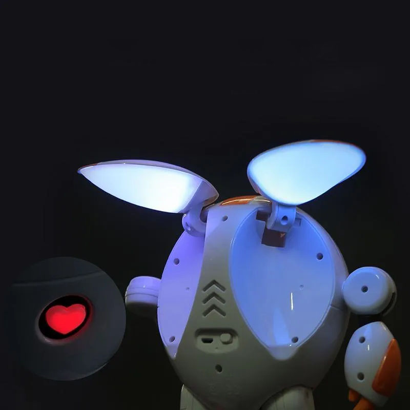 Interactive English Learning Robot Toy With LED Lights And Dancing Function
