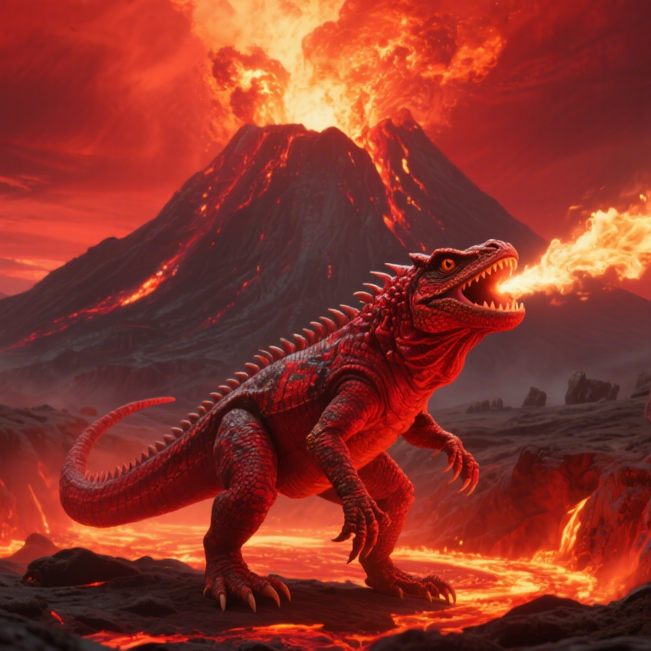 Fire Breathing Dinosaur