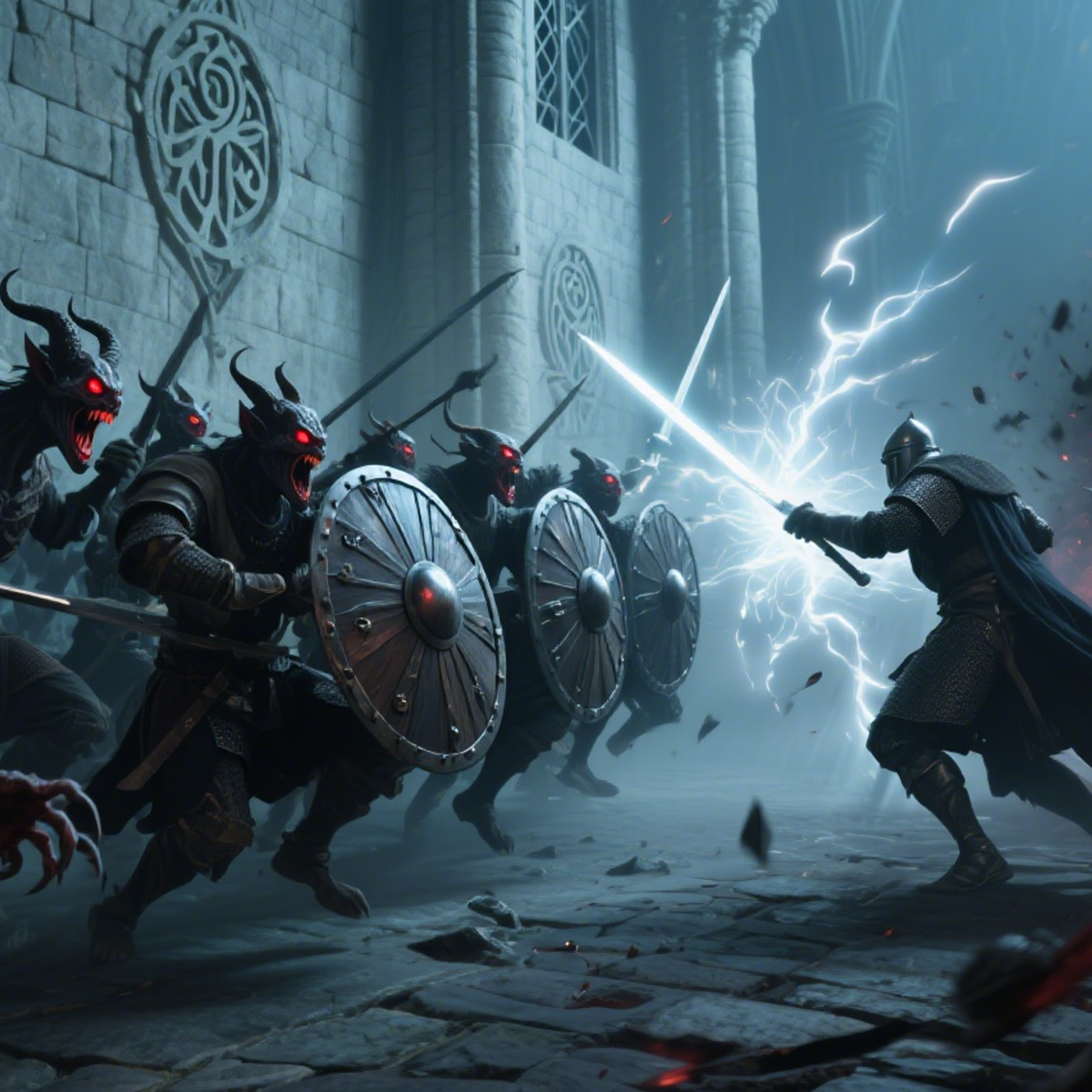 The Human Army Fights Against The Ghost Army