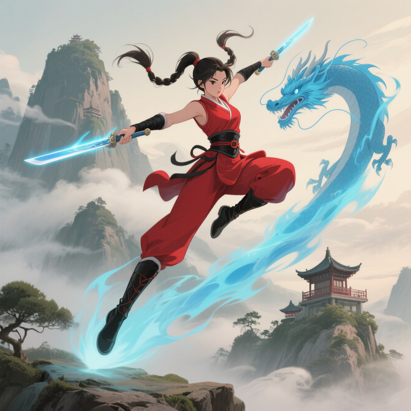 Flying Dragon Female Warrior