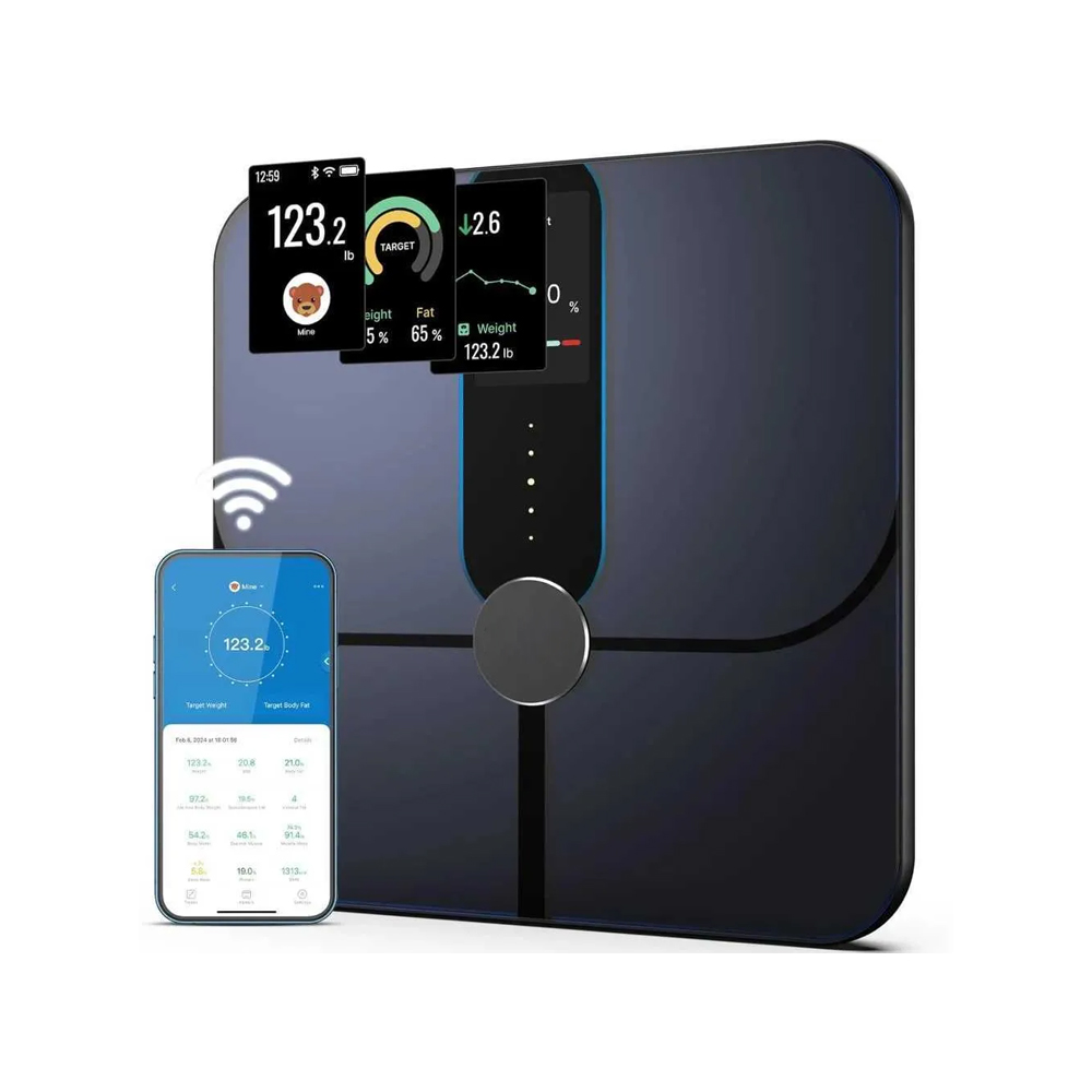 Body Weight Scales Smart Scale Body Fat Scale LCD Scale for Body Weight with 18 Metrics Wi-Fi Scale with BMI