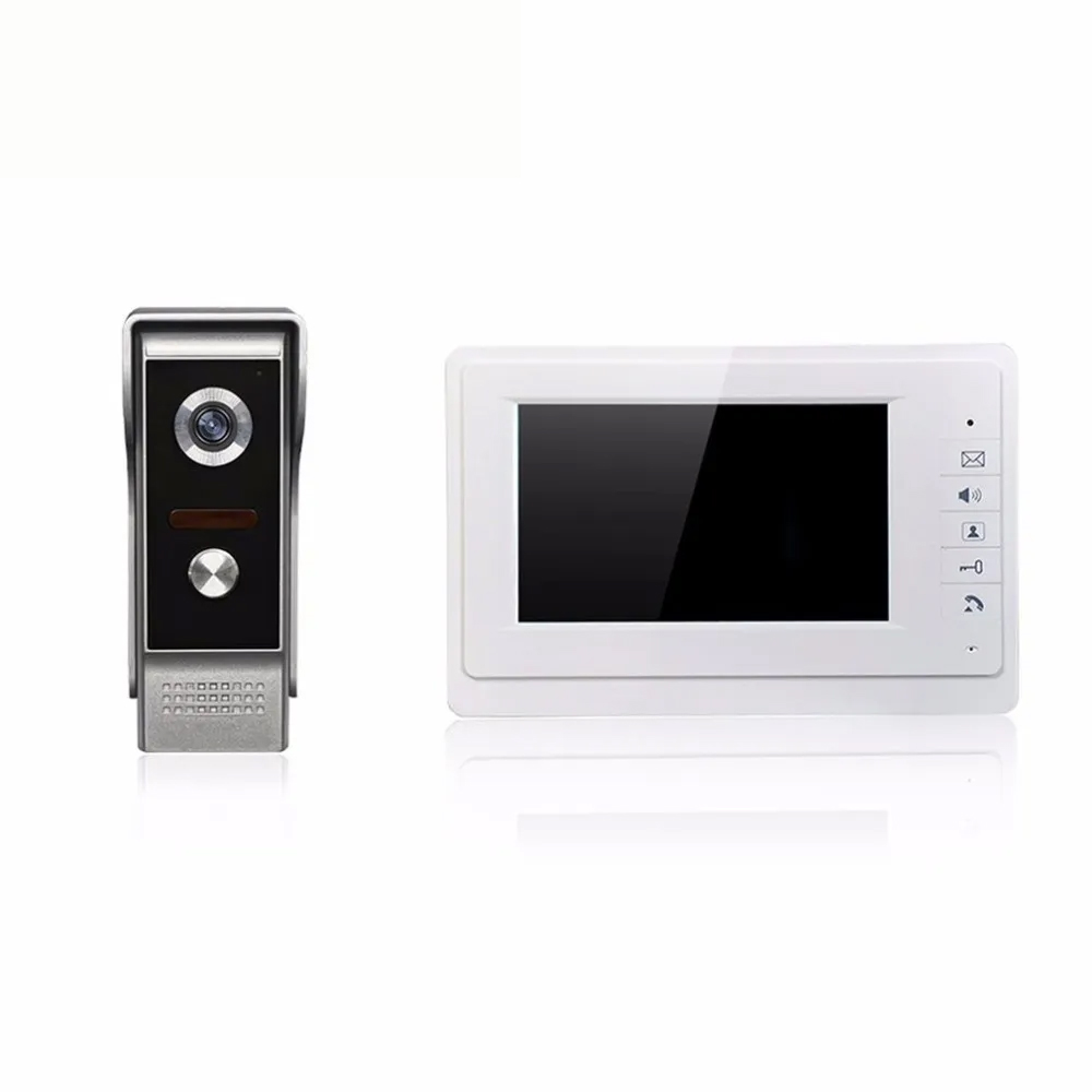 7'' TFT LCD Wired Video Door Phone System Visual Intercom Doorbell 800x480 Indoor Monitor 700TVL Outdoor Infrare Mmks