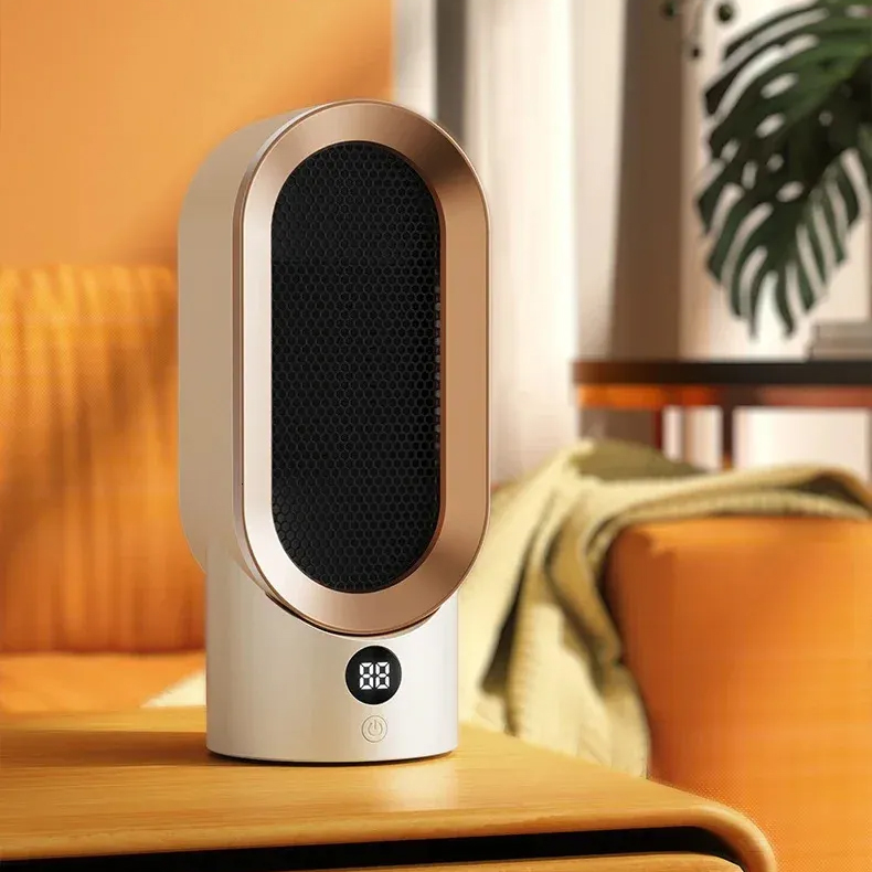 Portable Electric Fan Heater Mini Radiant Desktop Winter PTC Ceramic