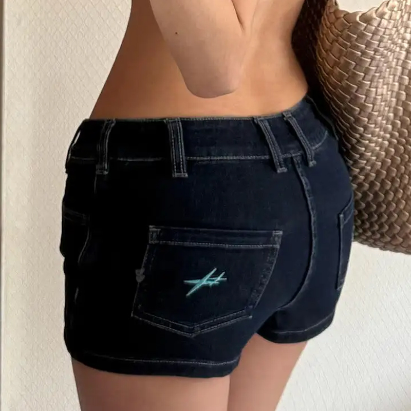 Women's Vintage Y2k Millennial Style Miniskirt Summer Shorts Fashion Female Sexy Street Mini Jeans
