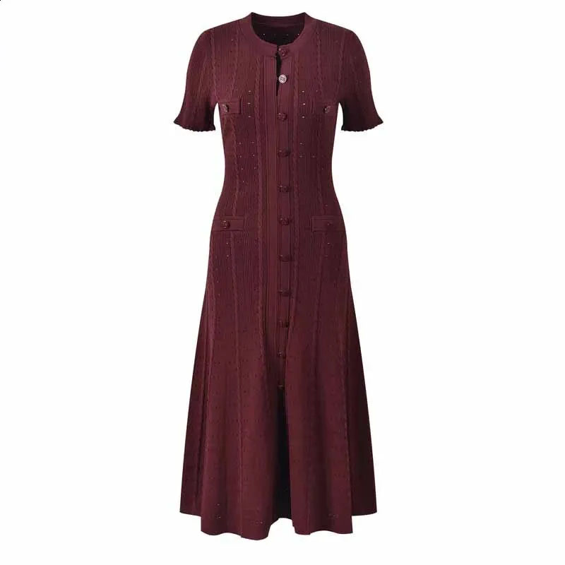 Fashion Knitted Mermaid Midi Dress Women’s Singl...