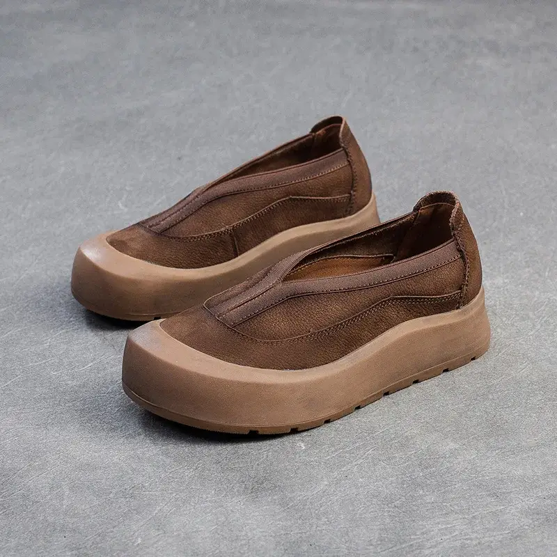 Cow Suede Genuine Leather Platform Shoes 9cm main image 0