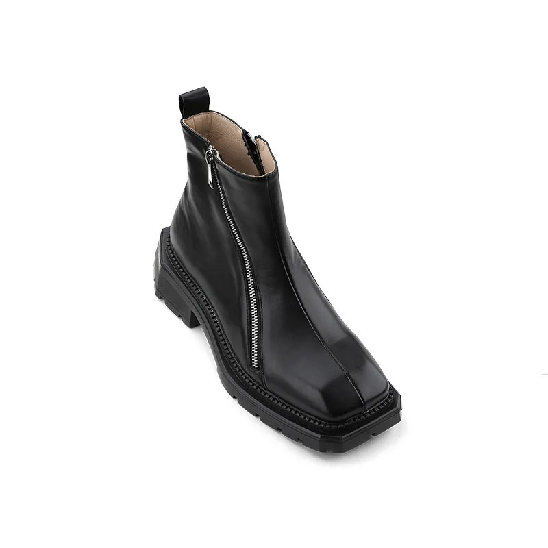 Mens Casual Leather Boots High-Quality Leisure Tooling Shoes Comfortable Inside Handmade Trend Fashion Derby Shoes
