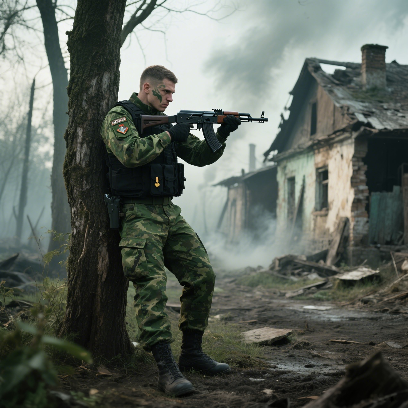 Powerful Submachine Gun Warrior